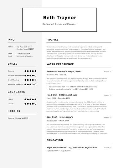 Modern resume template Industrial
