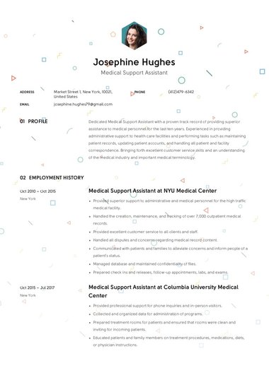 Creative resume template Confetti